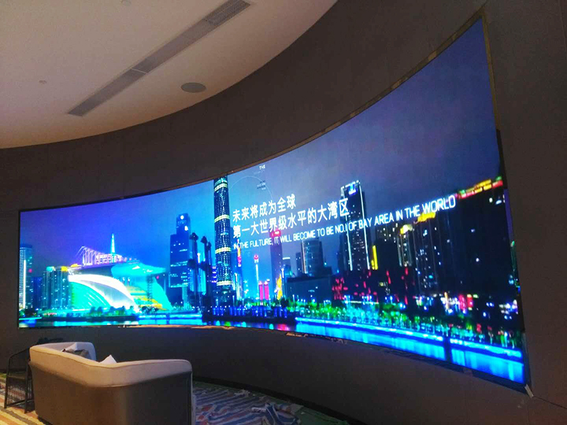 九晟光电打造江门碧桂园弧形LED屏